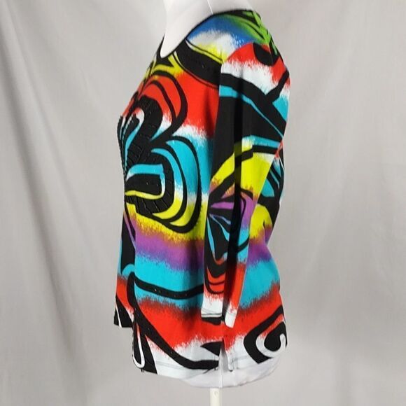 Multiples Abstract Beaded Top - Picture 3 of 7